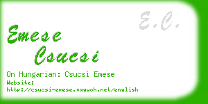 emese csucsi business card